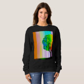 Rainbow Colored Tree and Sky Sweatshirt (Vorne ganz)