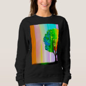 Rainbow Colored Tree and Sky Sweatshirt (Vorderseite)