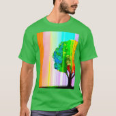 Rainbow Colored Tree and Sky T-Shirt (Vorderseite)