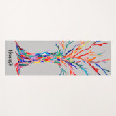 Rainbow Colored Tree Namaste Yogamatte (Vorderseite (Horizontal))