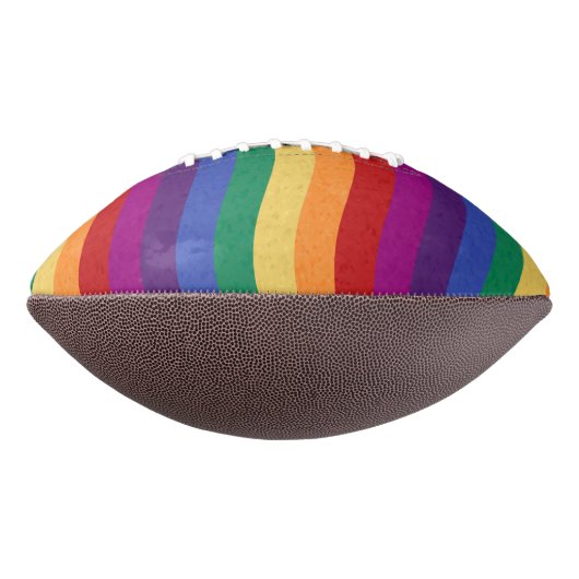 Rainbow Colored Wavy Lines Football (Gedreht 90)