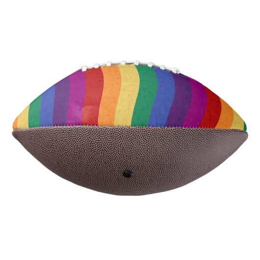 Rainbow Colored Wavy Lines Football (Gedreht 270)