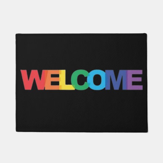 Rainbow Colored Welcome Mat Fußmatte (Vorderseite)
