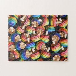 Rainbow Colored Wood Spinning Top Toys Fun Games Puzzle