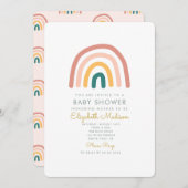 Rainbow Colorful Baby Dusche Einladung (Vorne/Hinten)