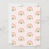 Rainbow Colorful Baby Dusche Einladung (Rückseite)