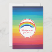 Rainbow Colorful Birthday Party Einladung (Rückseite)