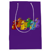 Rainbow colorful dragons cartoon  mittlere geschenktüte (Vorderseite)