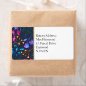 Rainbow Colorful Floral Muster Address Labels (Insitu)