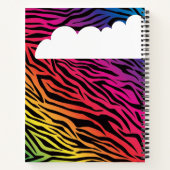 Rainbow Colorful Funky Fox Notizblock (Rückseite)