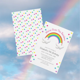 Rainbow Colorful Geburtstag Einladung