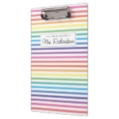 Rainbow Colorful Homeschool Lehrerin Zwischenablag Klemmbrett (Links)
