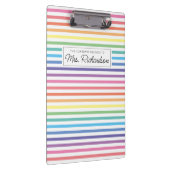 Rainbow Colorful Homeschool Lehrerin Zwischenablag Klemmbrett (Rechts)
