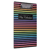 Rainbow Colorful Homeschool Lehrerin Zwischenablag Klemmbrett (Rechts)