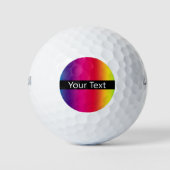 Rainbow Colorful Message Golf Balls Golfball (Vorderseite)