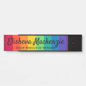 Rainbow Colorful Office Door Signature Plate Türschild (Vorderseite )