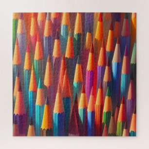 Rainbow Colorful Pencil Palette Farbe Puzzle