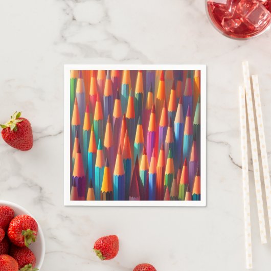 Rainbow Colorful Pencil Palette Farbe Serviette (Beispiel)