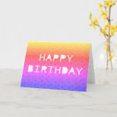 Rainbow Colorful Polka Dots Happy Birthday Karte (Gelbe Blume)