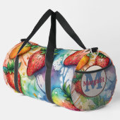 Rainbow Colorful Strawberries Strawberry Duffle Bag (Rechte Ecke)