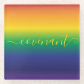 Rainbow Colorful Stripes Untersetzer (Vorderseite)