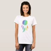 Rainbow Colorful Traumfeder T-Shirt (Vorne ganz)