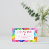 Rainbow Colorful Watercolor Tinte Moderner Chic Rabattkarte (Stehend Vorderseite)