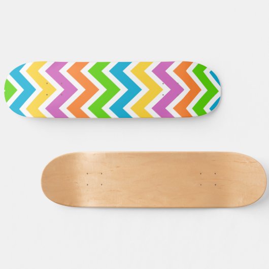 Rainbow Colorful Wave Skateboard (Horizontal)
