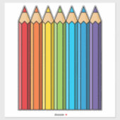 Rainbow Coloring Pencies Aufkleber (Blatt)