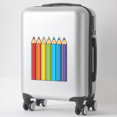 Rainbow Coloring Pencies Aufkleber (Koffer)