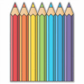 Rainbow Coloring Pencies Aufkleber (Vorderseite)