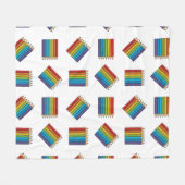 Rainbow Coloring Pencies Fleecedecke (Vorderseite (Horizontal))