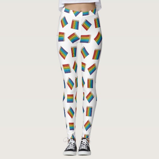 Rainbow Coloring Pencies Leggings (Vorderseite)