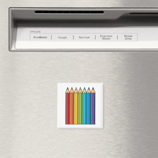 Rainbow Coloring Pencies Magnet (In Situ (Geschirrspüler))