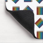 Rainbow Coloring Pencies Mousepad (Ecke)