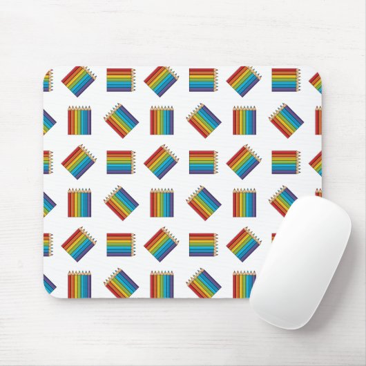 Rainbow Coloring Pencies Mousepad (Mit Mouse)