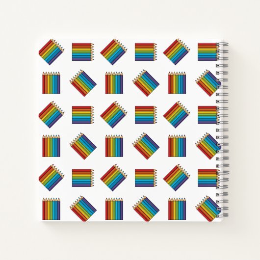 Rainbow Coloring Pencies Notizblock (Rückseite)