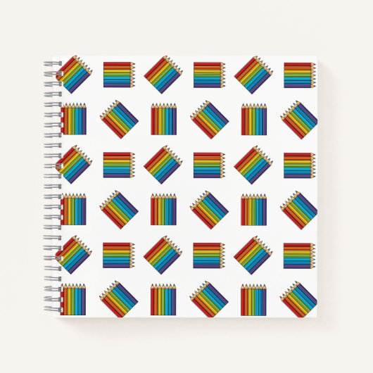 Rainbow Coloring Pencies Notizblock (Vorderseite)