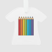 Rainbow Coloring Pencies Ornament (Rückseite)