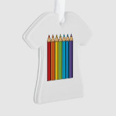 Rainbow Coloring Pencies Ornament (Vorderseite)