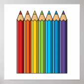 Rainbow Coloring Pencies Poster (Vorne)