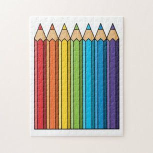 Rainbow Coloring Pencies Puzzle