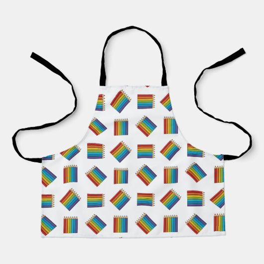 Rainbow Coloring Pencies Schürze (Vorderseite)