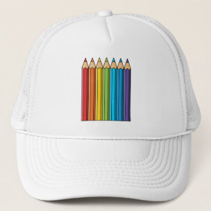 Rainbow Coloring Pencies Truckerkappe