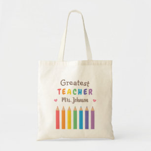 Rainbow Coloring Pencils Bester Lehrer Tragetasche