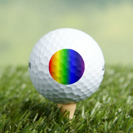 Rainbow Colors 12 Pack Golf Balls Golfball (Insitu T-Shirt)