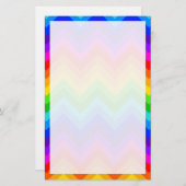 Rainbow Colors #2 Zickzack ZigZag Muster Briefpapier (Vorne/Hinten)