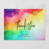 Rainbow Colors Abstract Design - Danke Postkarte (Vorderseite)