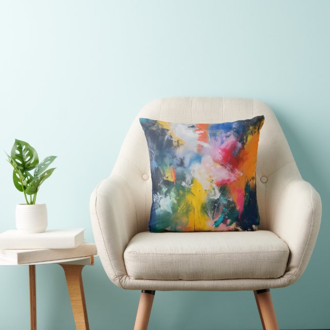 Rainbow Colors Abstrakt Art Kissen (Stuhl )