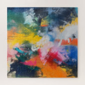 Rainbow Colors Abstrakt Art Puzzle (Horizontal)